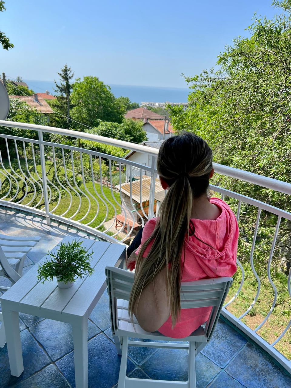 Patio, Natural landscape, View (from property/room), Balcony/Terrace, Seating area, Sea view