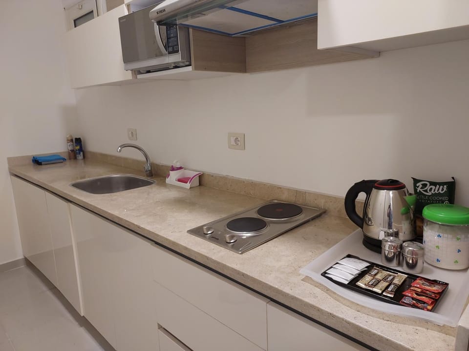 Coffee/tea facilities, Kitchen or kitchenette, minibar, stove