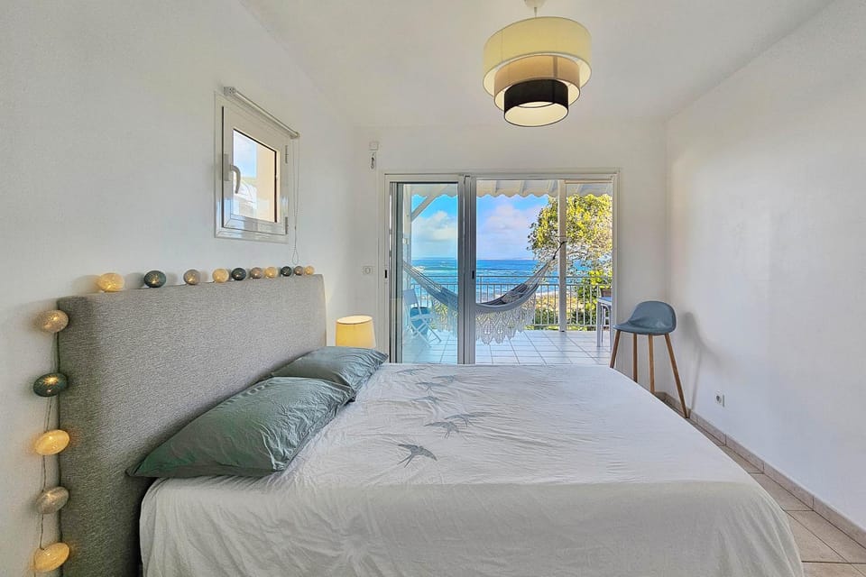Bed, Balcony/Terrace, Photo of the whole room, Bedroom, Sea view, air conditioner