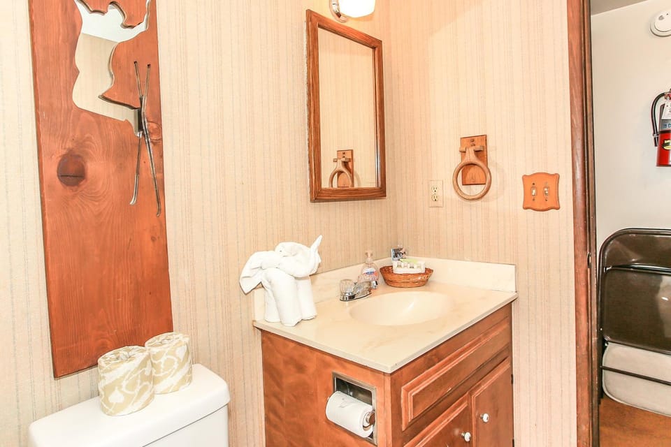 Bathroom, towels