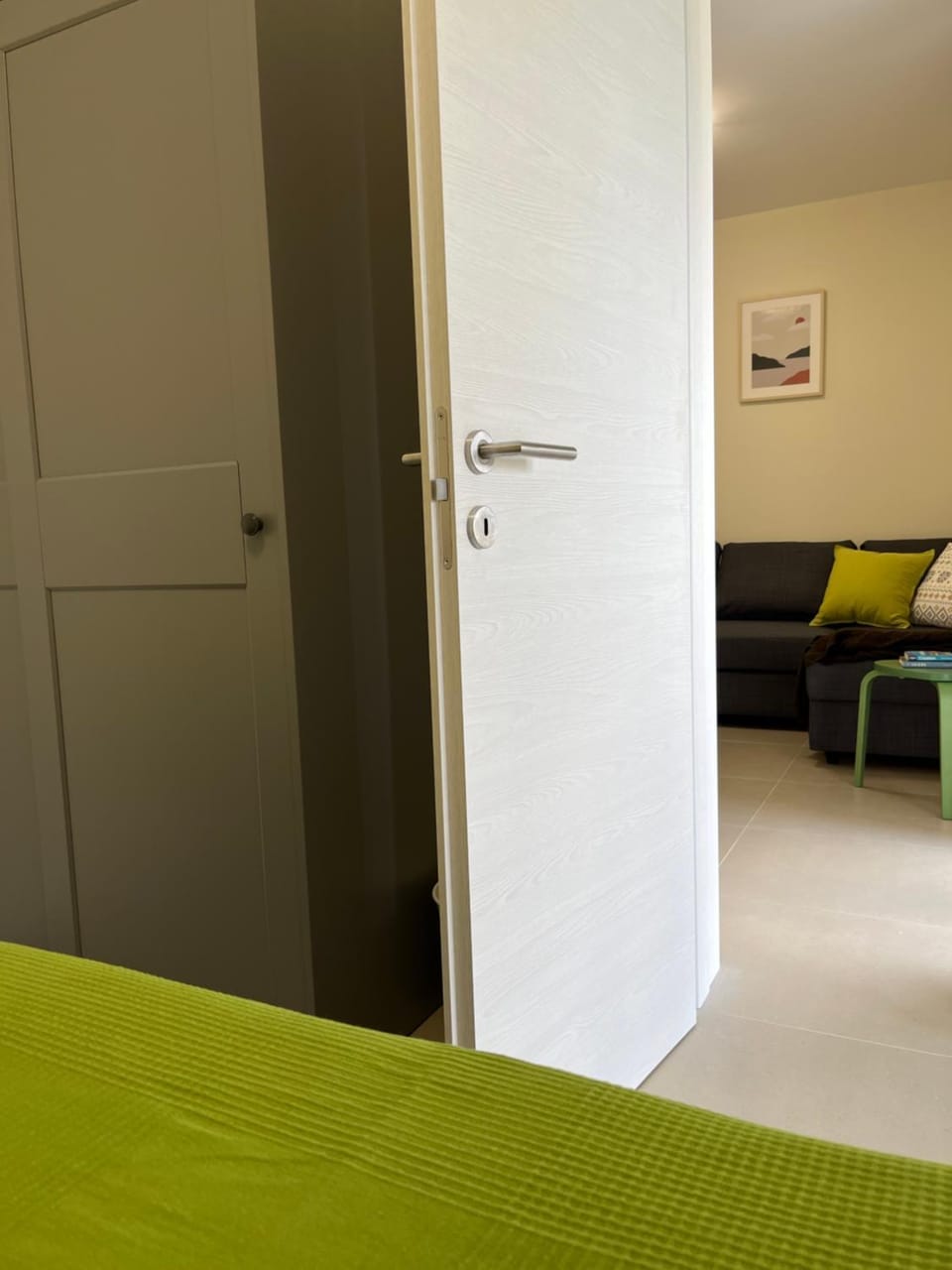 Seating area, wardrobe