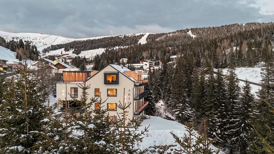 Property building, Natural landscape, Winter, Mountain view