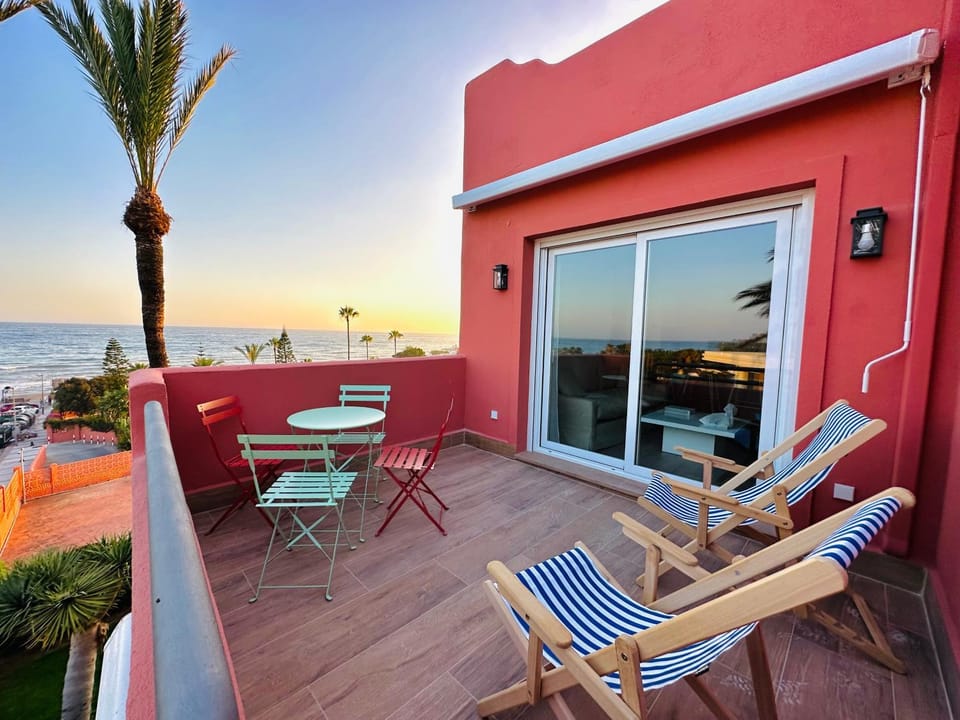 Patio, Day, View (from property/room), Balcony/Terrace, Beach, Sea view