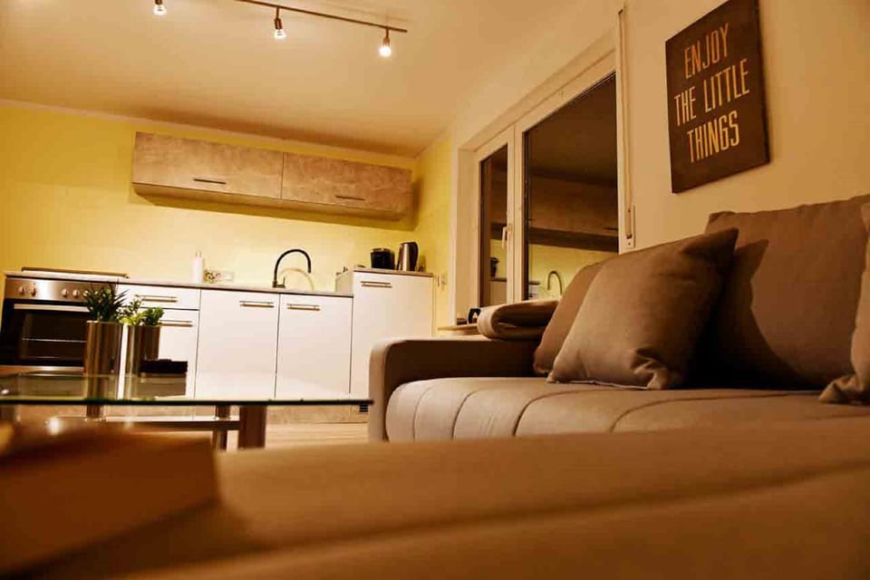 Kitchen or kitchenette, Living room, Seating area