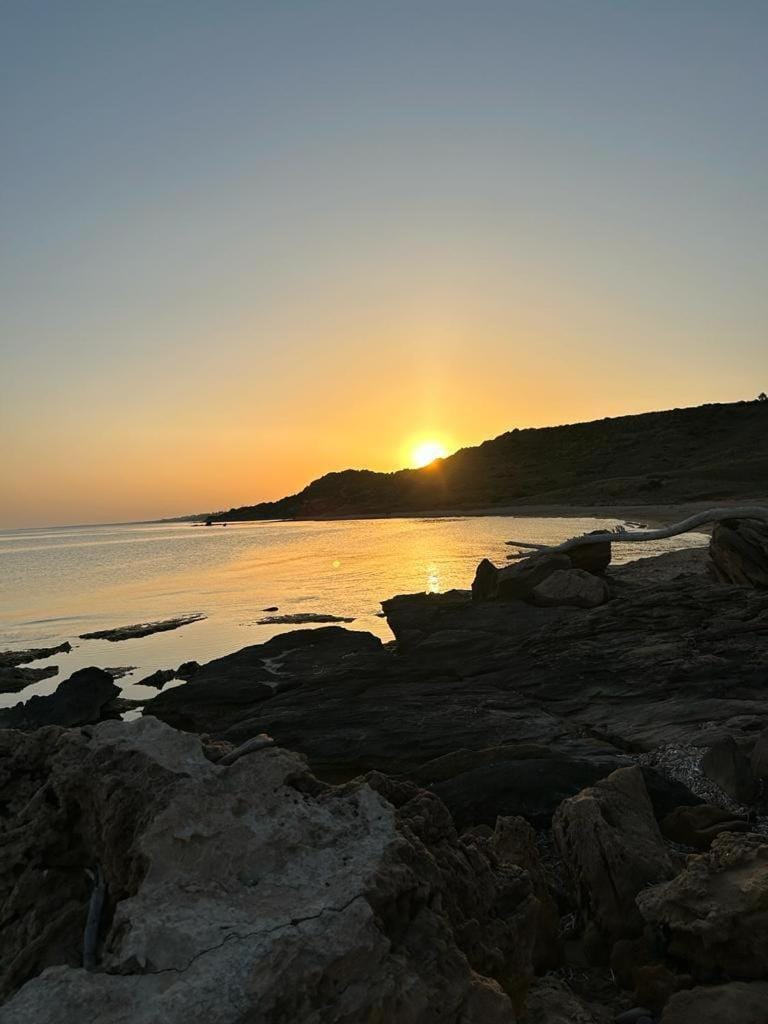 Beach, Sea view, Sunset