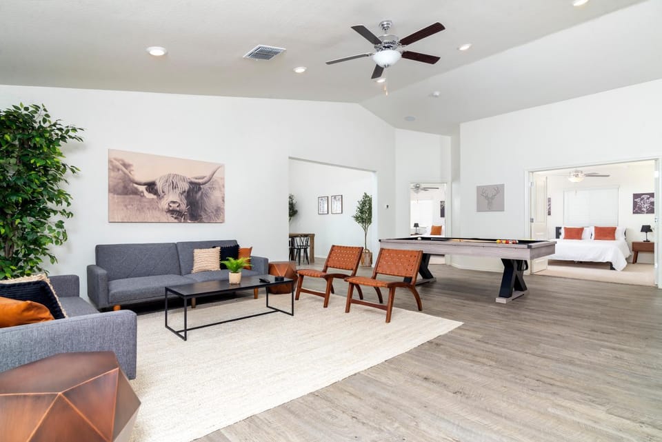 Living room, fireplace