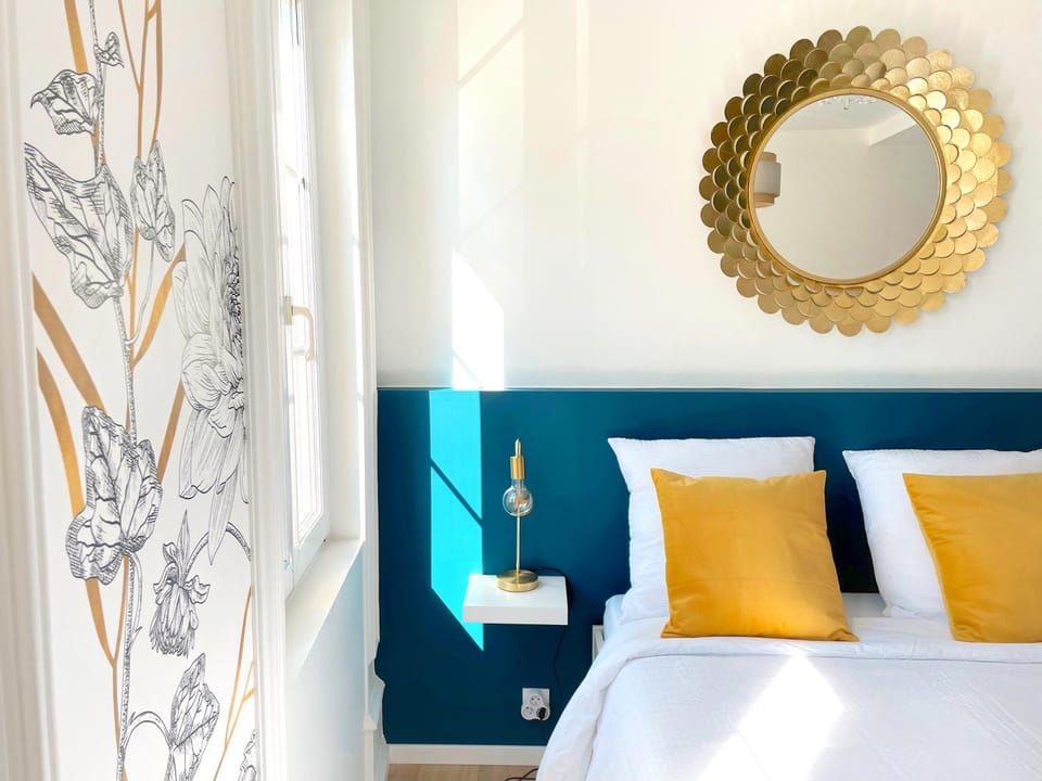 Bed, Decorative detail, Bedroom