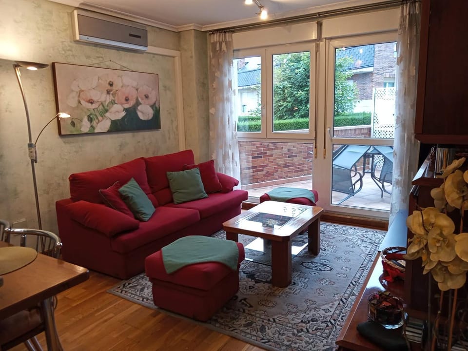 Balcony/Terrace, Living room, Seating area, heating, air conditioner