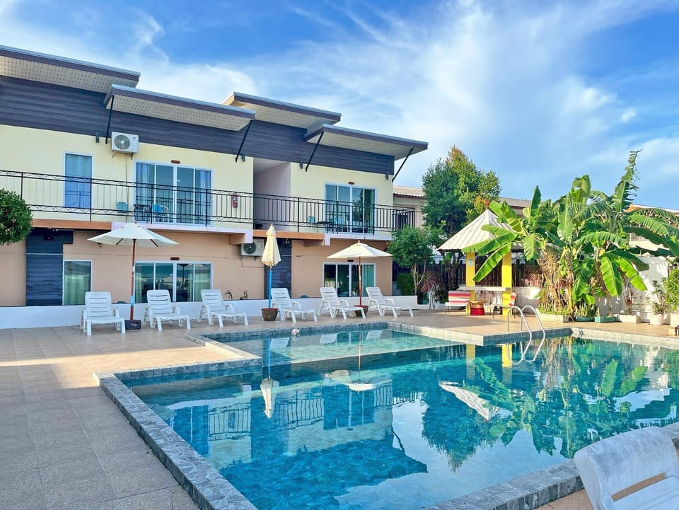 Property building, Pool view, Swimming pool