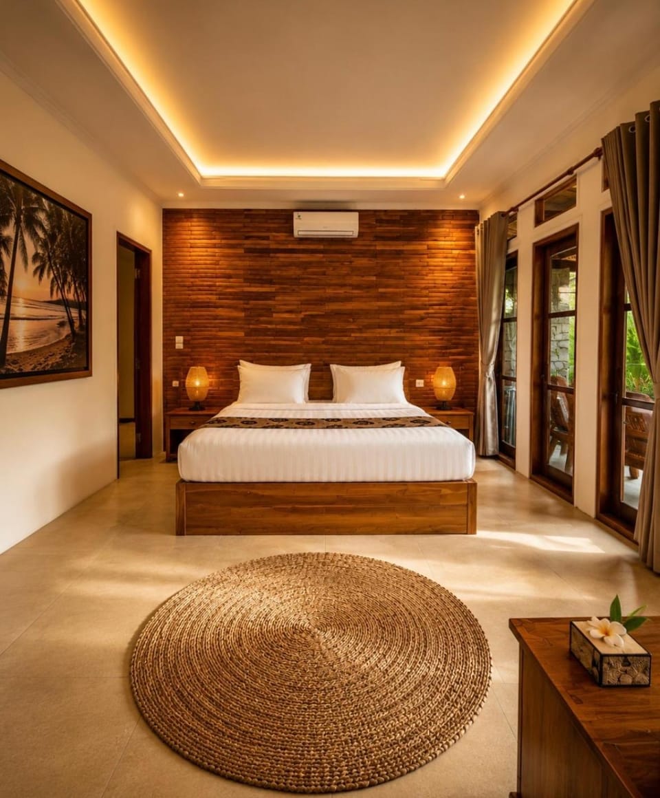 Bed, Photo of the whole room, Bedroom, air conditioner