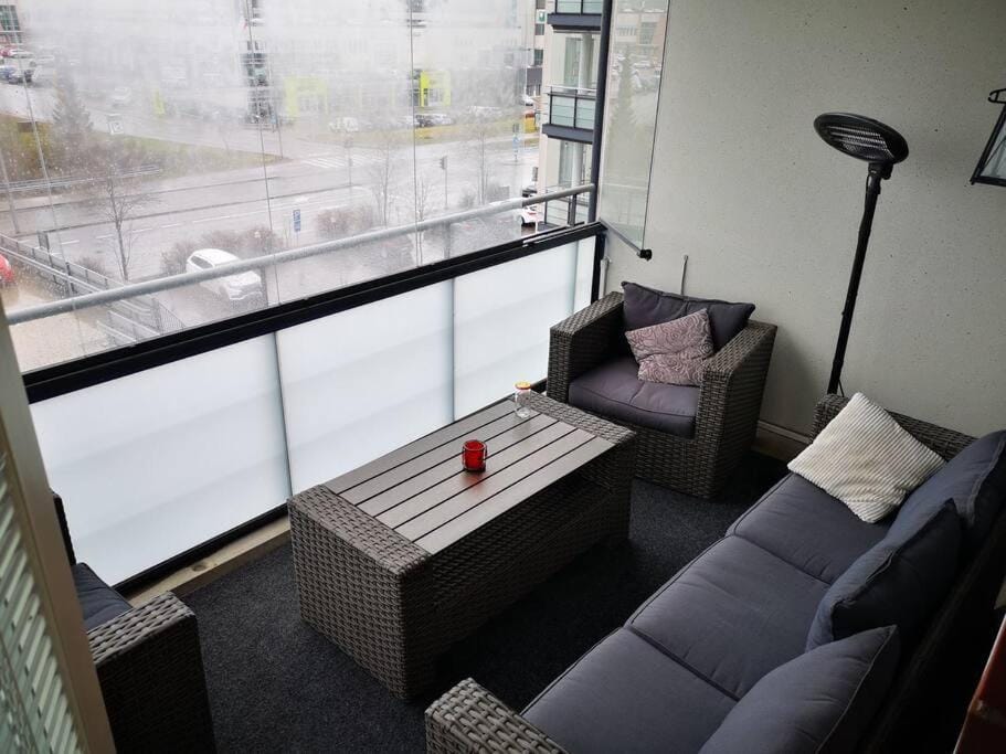 Mukava asunto saunalla ja isolla parvekkeella! Apartment in Finland
