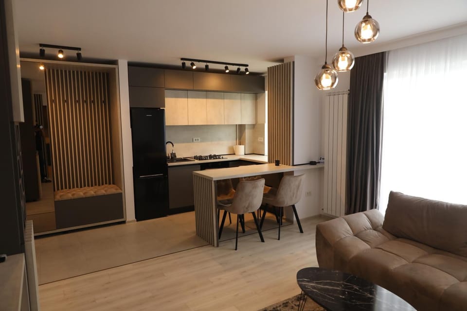 Kitchen or kitchenette, Living room, Dining area