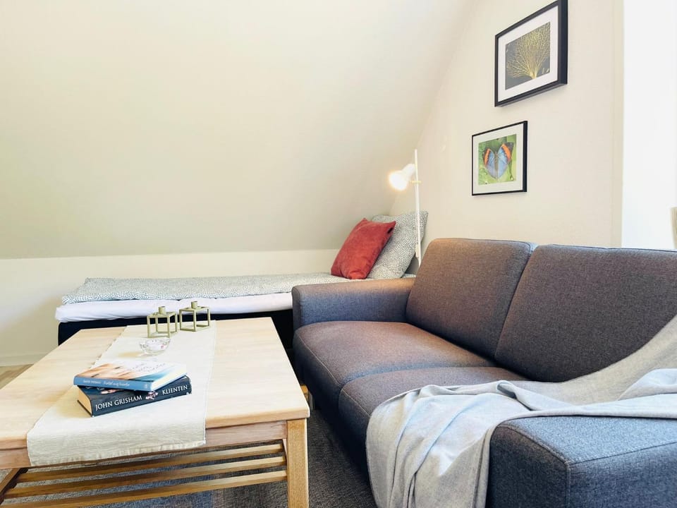 Bed, Living room, Photo of the whole room, Seating area, Bedroom