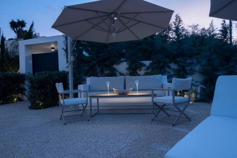 Patio, Night, Garden, Seating area