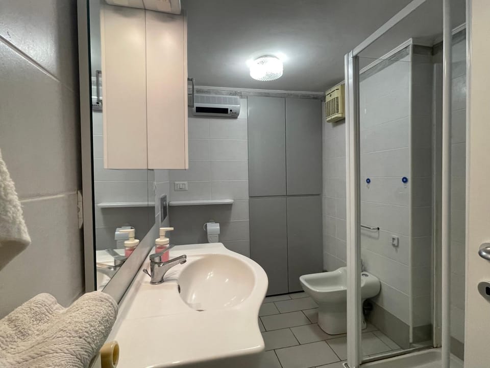 Shower, Bathroom, bidet, towels