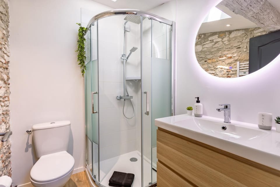 Shower, Toilet, Bathroom, towels