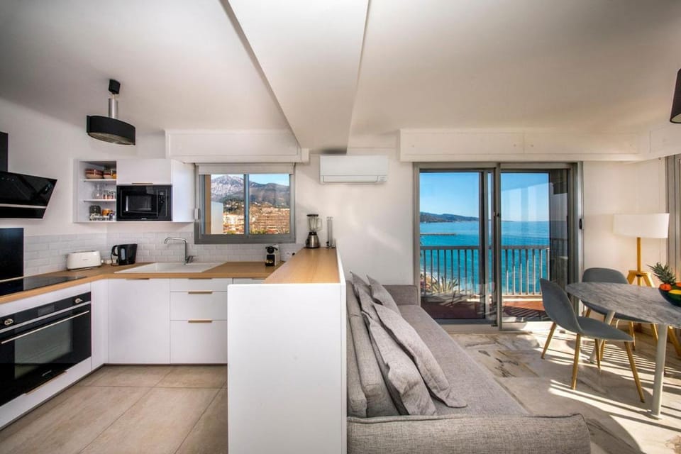 LE DAUPHIN Vue exceptionnelle - Clim - Front Mer Apartment in Menton