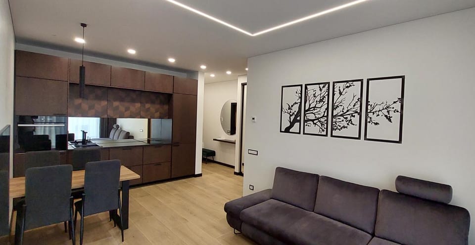 Coffee/tea facilities, Kitchen or kitchenette, Living room, Seating area, Dining area, pet friendly, stove