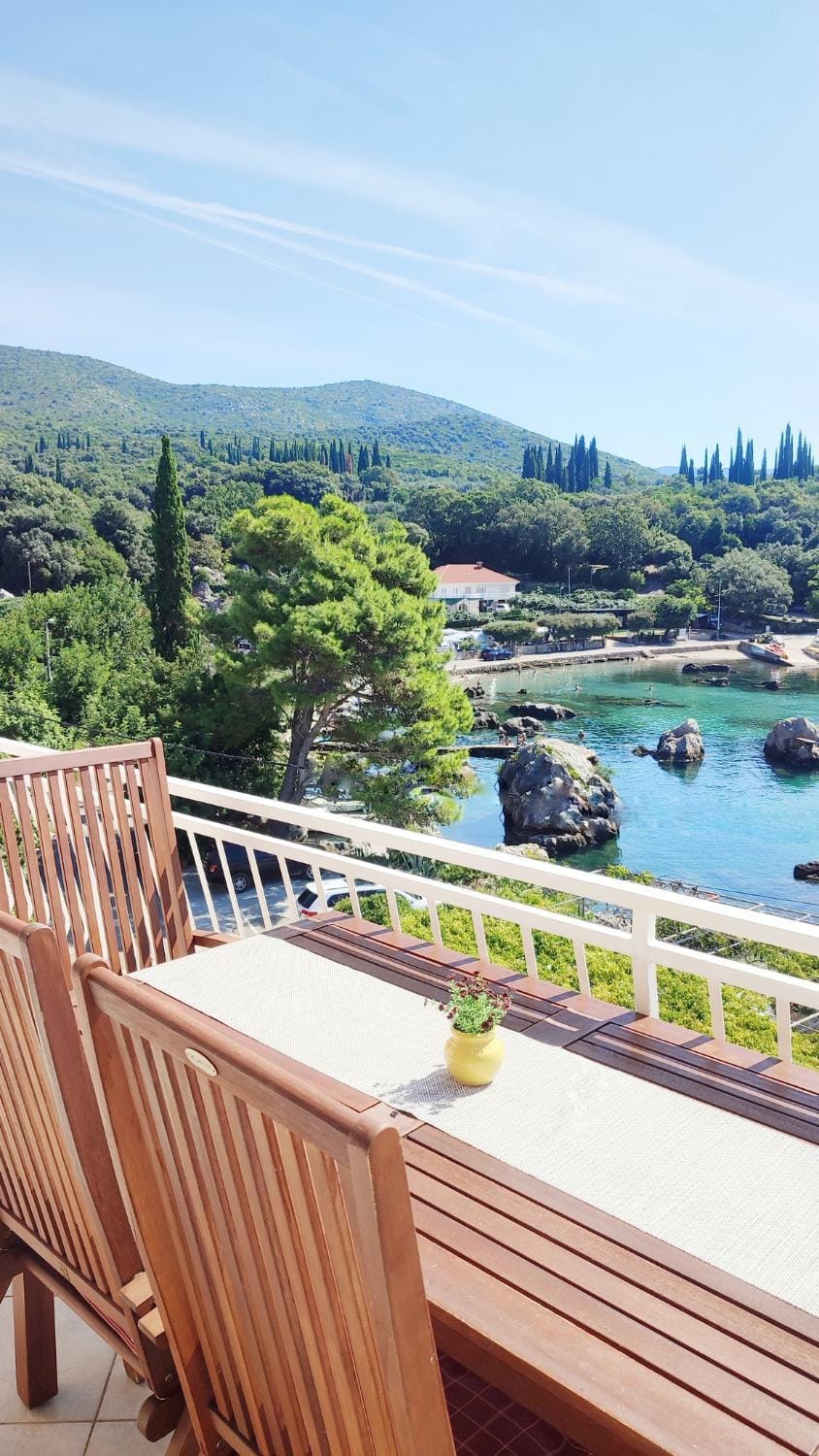 View (from property/room), Balcony/Terrace, Seating area, Sea view