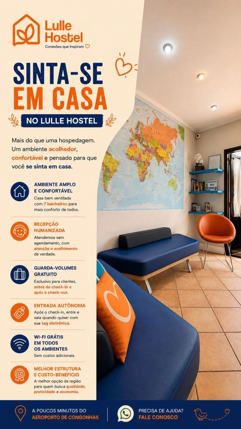 Lulle Hostel - Congonhas - Expo - Interlagos - Morumbi Hostel in Sao Paulo City