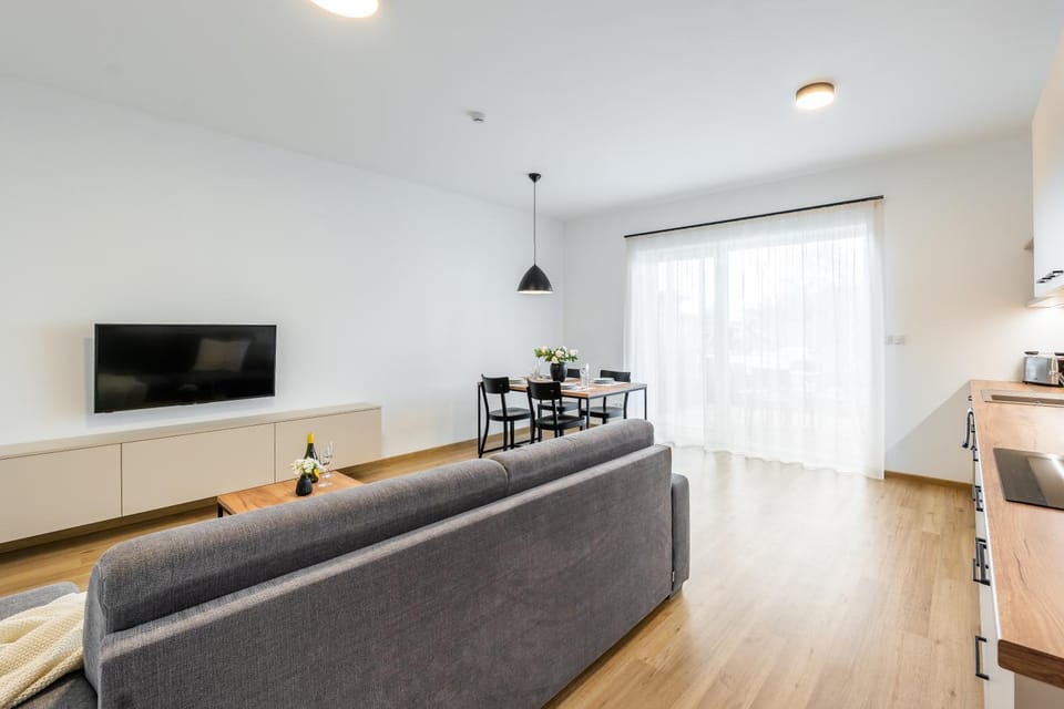 TV and multimedia, Coffee/tea facilities, Kitchen or kitchenette, Living room, Seating area, oven, toaster