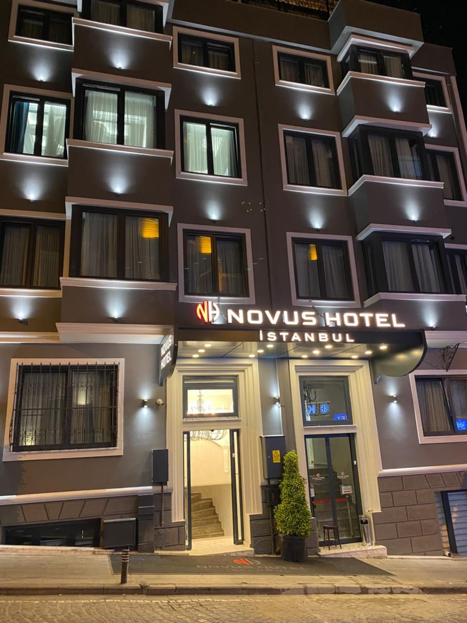 Property building, Night, Street view
