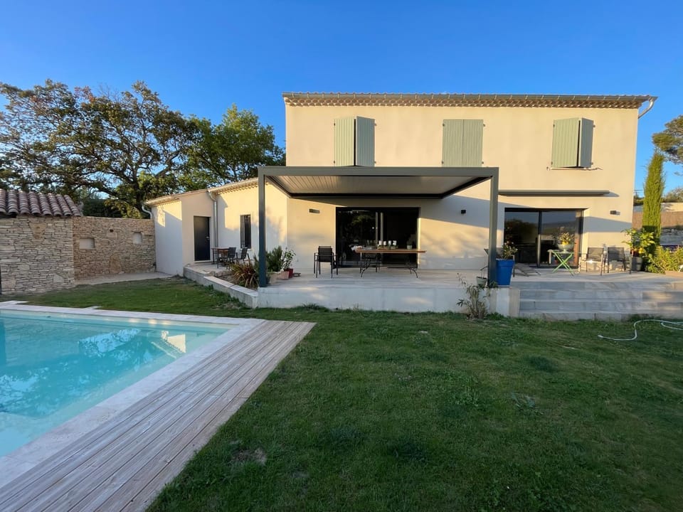 Property building, Living room, Swimming pool