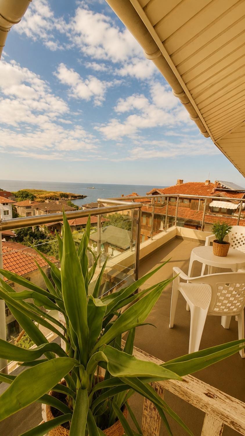 Day, Natural landscape, View (from property/room), Balcony/Terrace, Sea view