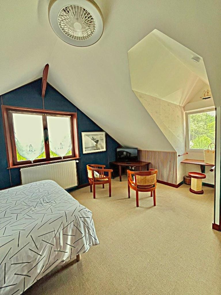 Bed, Living room, Photo of the whole room, Seating area, Bedroom