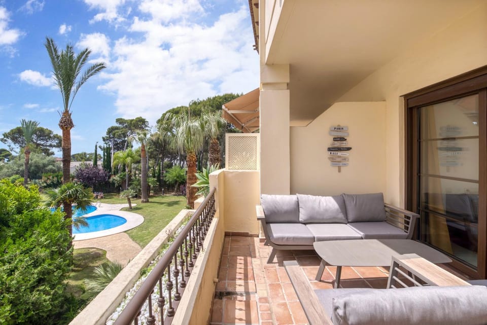 Property building, Living room, Swimming pool