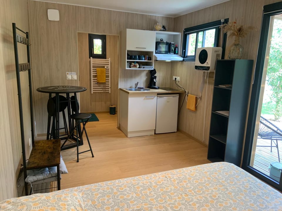 Kitchen or kitchenette, stove, kitchen