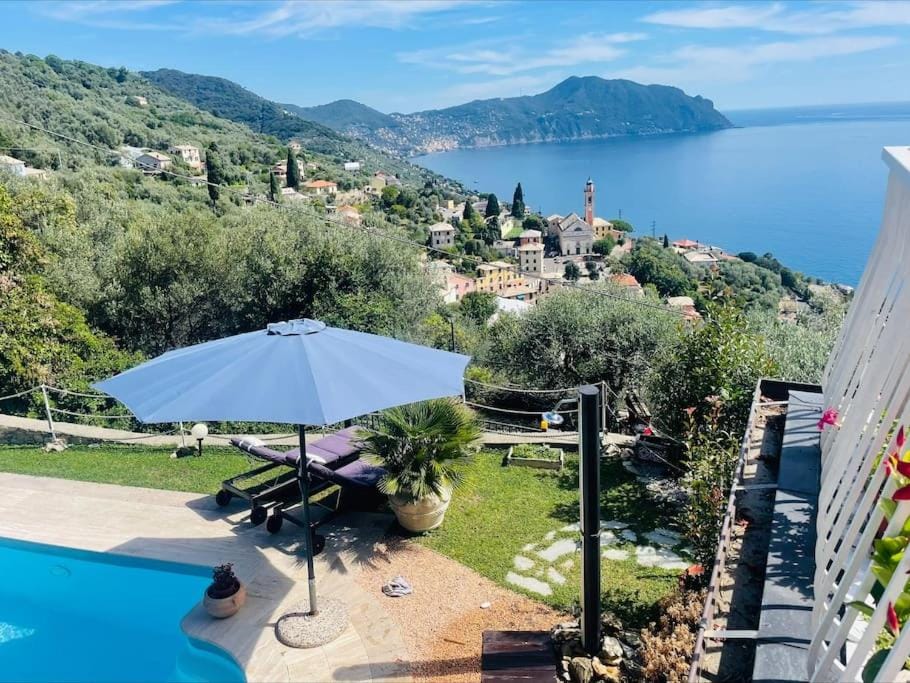 Sea South front property1/2acre.Gardens pool hydro Villa in Liguria