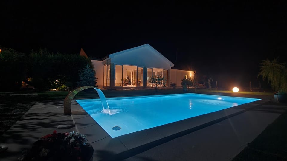 Property building, Night, Pool view