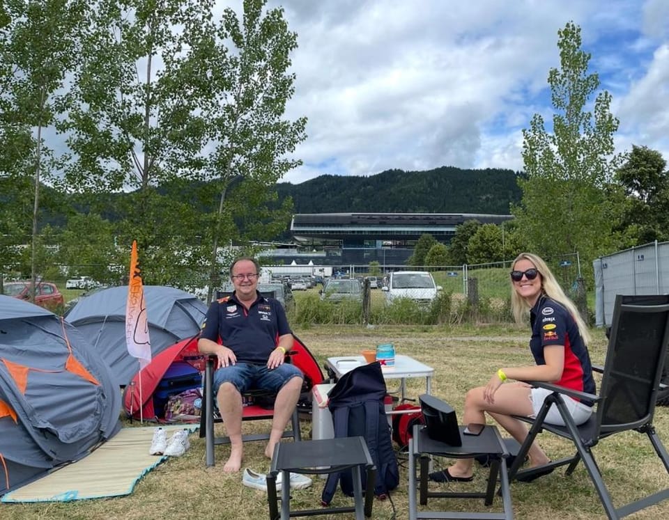 GrandPrixCamp Spa Francorchamps closest camping to the circuit including track view Campground/ 
RV Resort in Wallonia, Belgium
