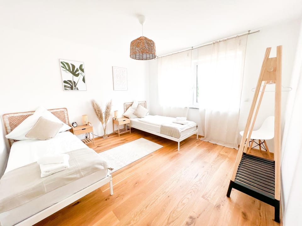 Bed, Photo of the whole room, Bedroom, towels, wardrobe