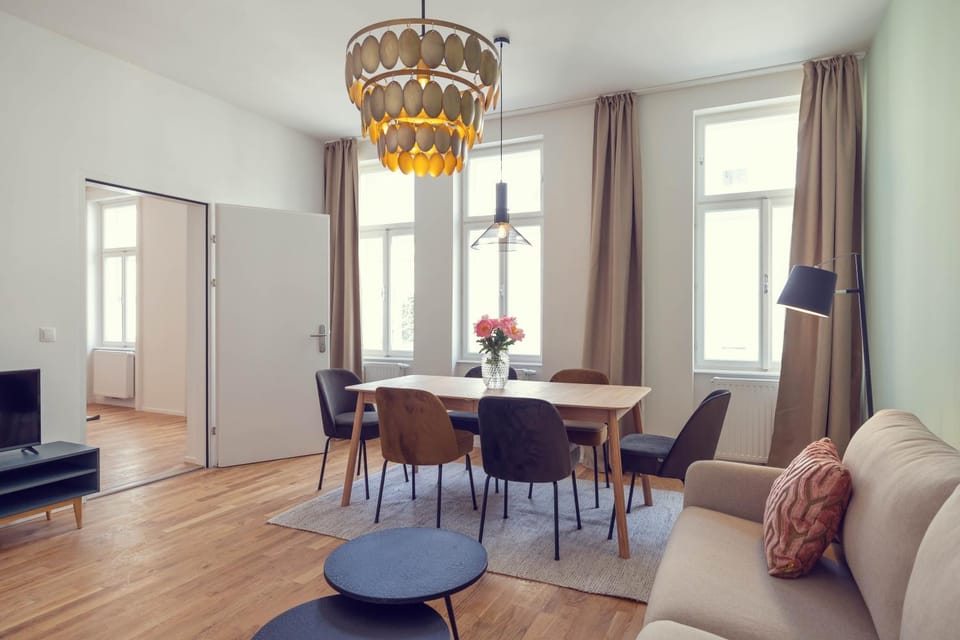 Living room, Seating area, Dining area