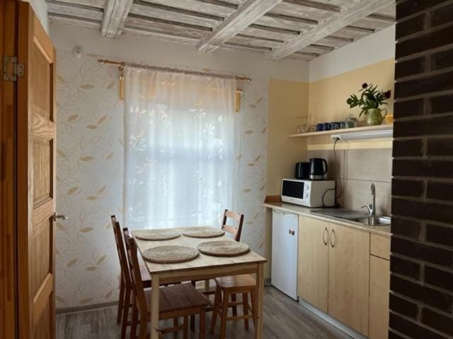 Kitchen or kitchenette, minibar, stove