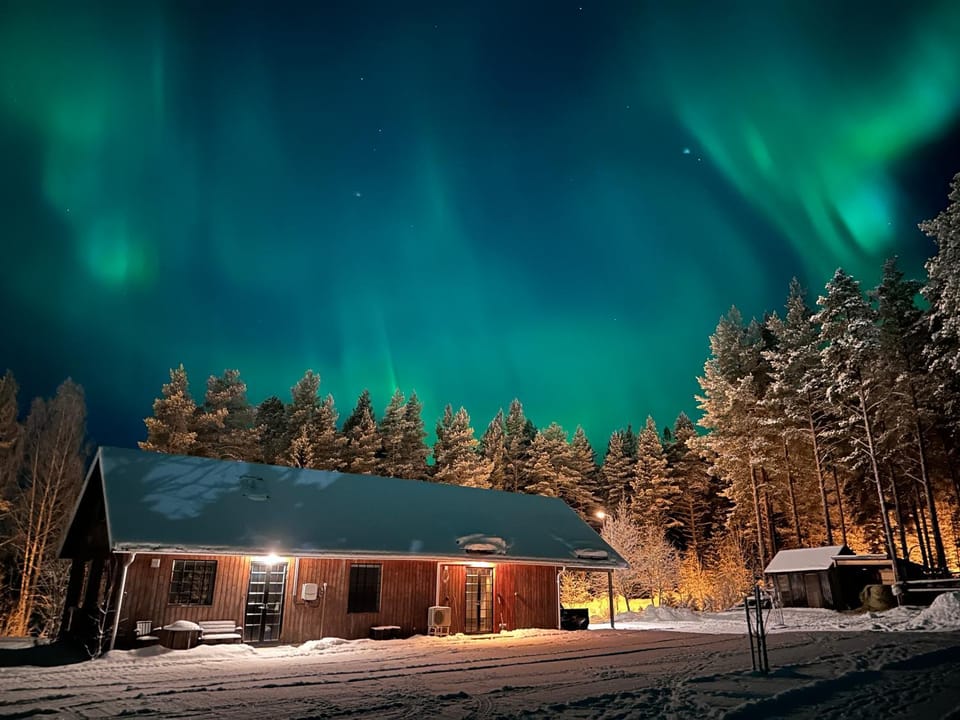 Property building, Night, Natural landscape, Winter
