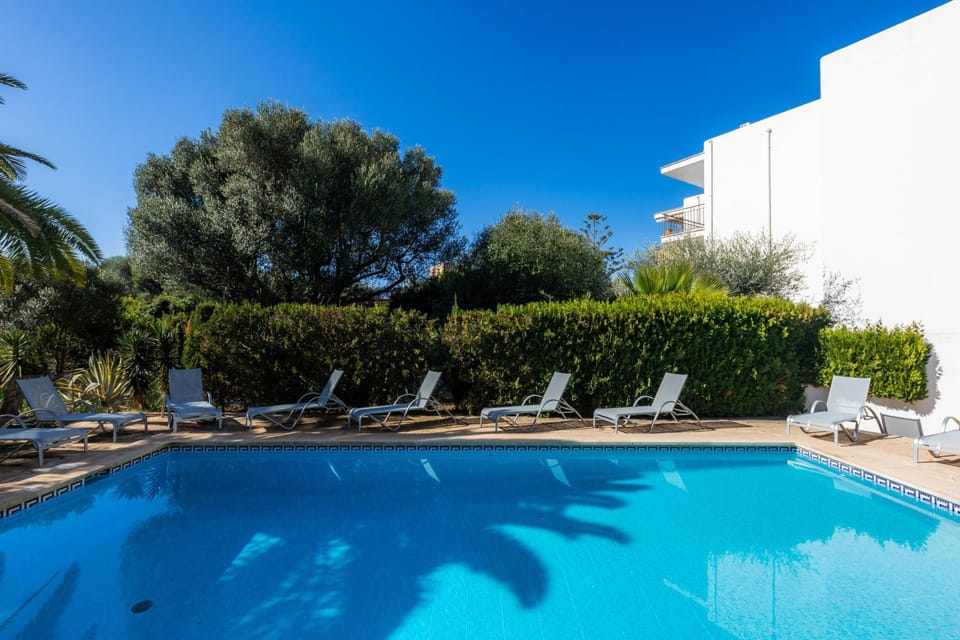 Property building, Living room, Swimming pool