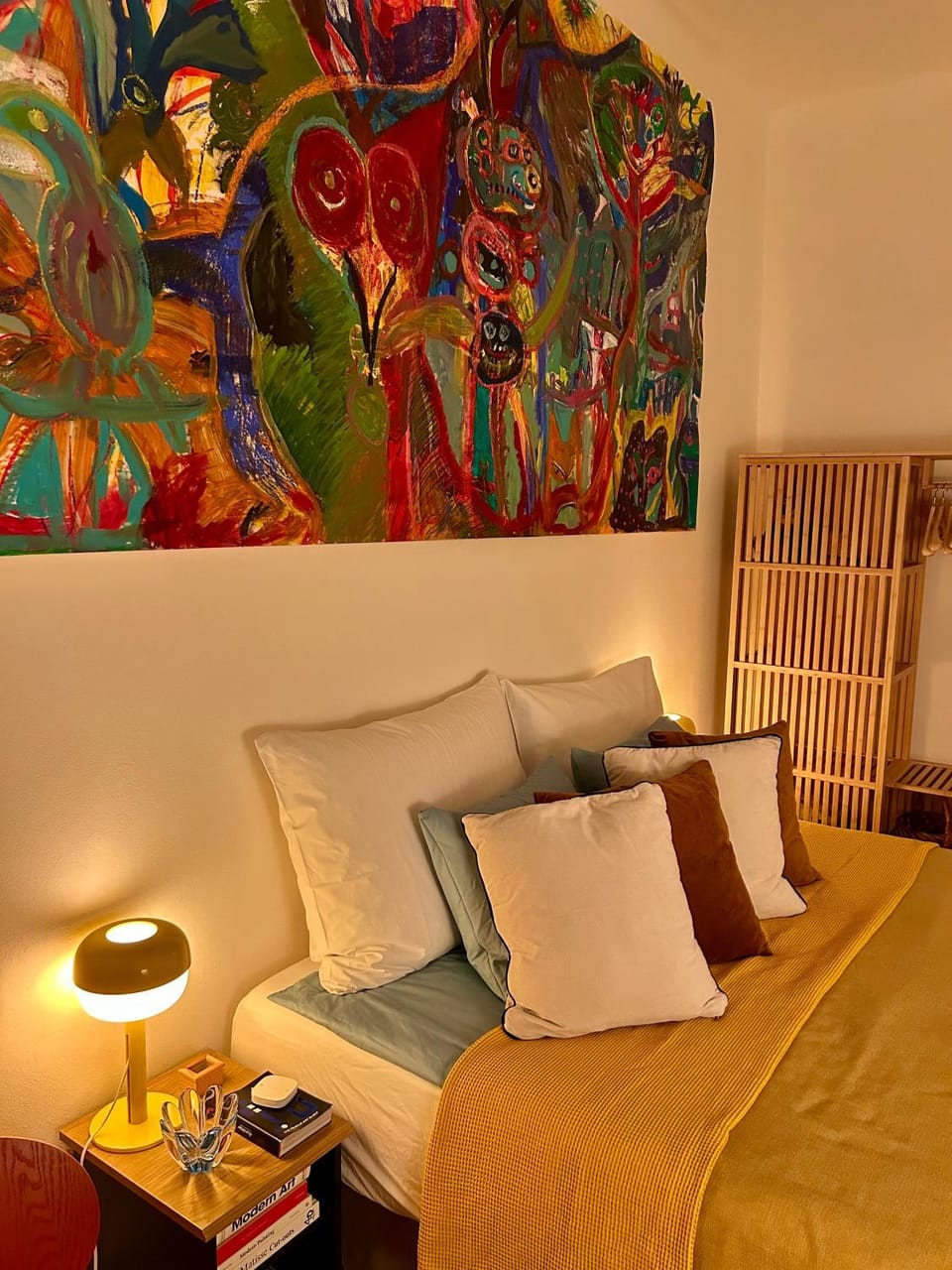 Bed, Decorative detail, Bedroom