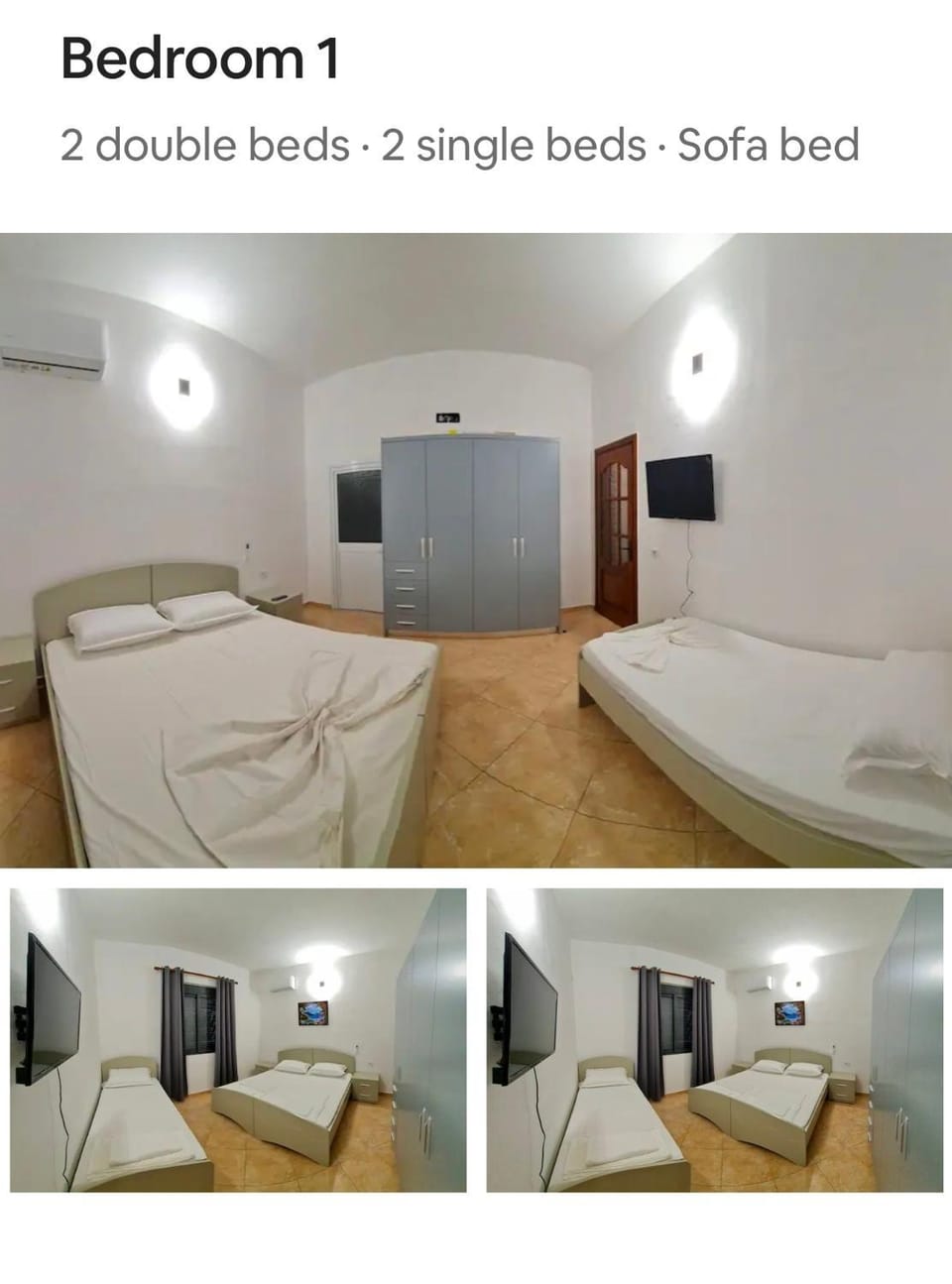 Bed, TV and multimedia, Photo of the whole room, Bedroom