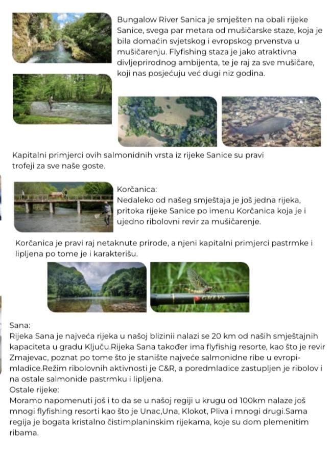 Bungalow Fly Fishing Kljuc River Sanica House in Federation of Bosnia and Herzegovina