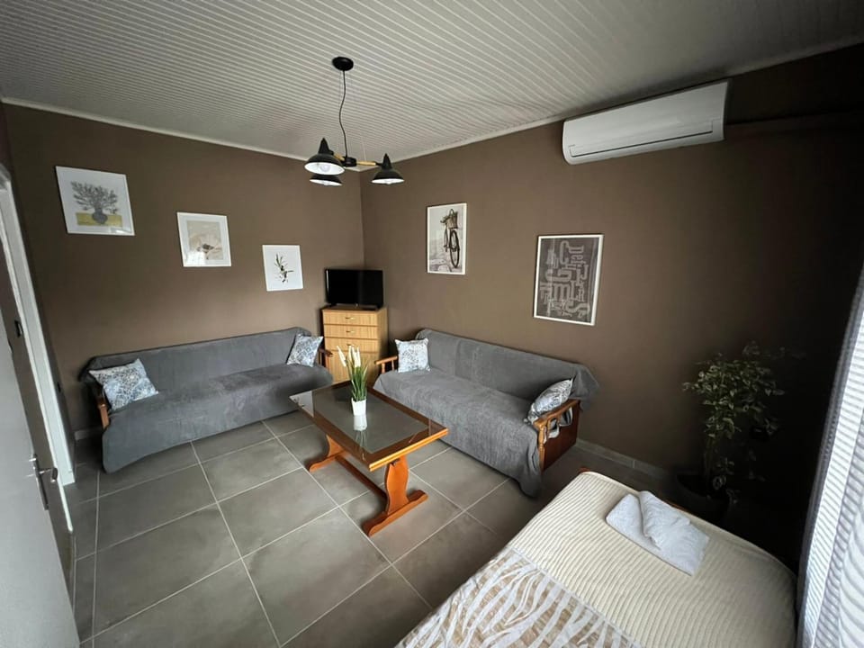 Bed, Photo of the whole room, Seating area, Bedroom, air conditioner