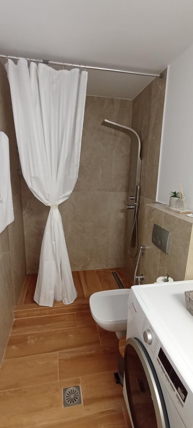 Shower, Toilet, Bathroom, washing machine