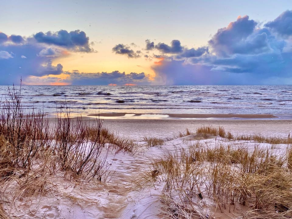 Day, Natural landscape, Beach, Sea view, Sunset