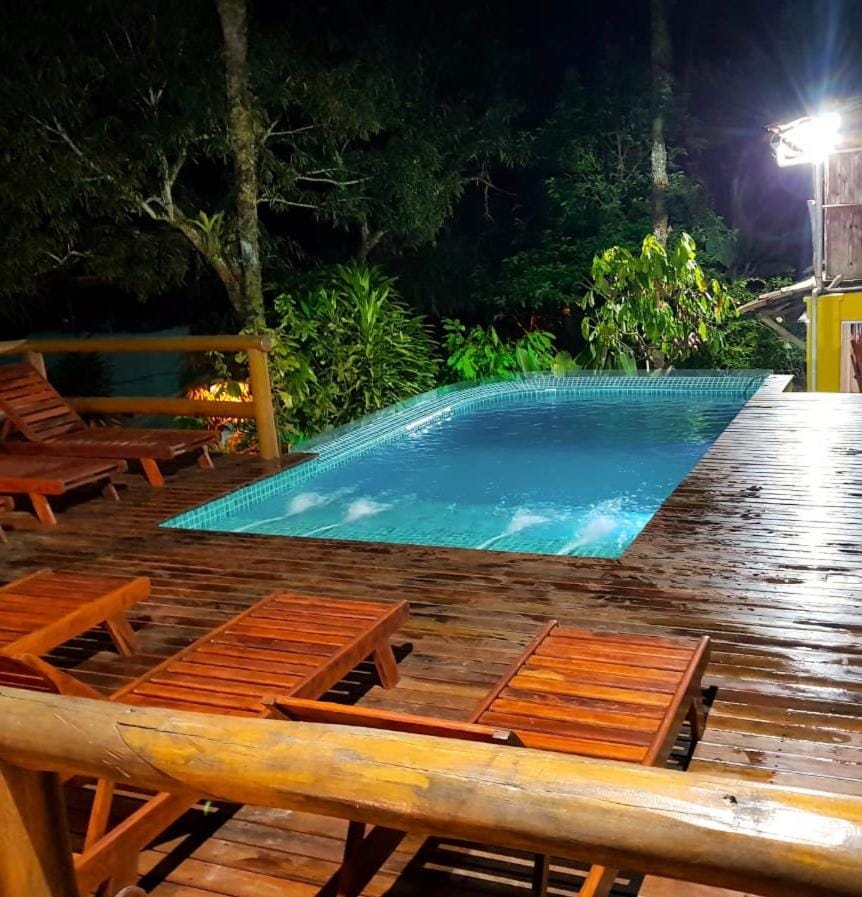Night, Pool view, Swimming pool