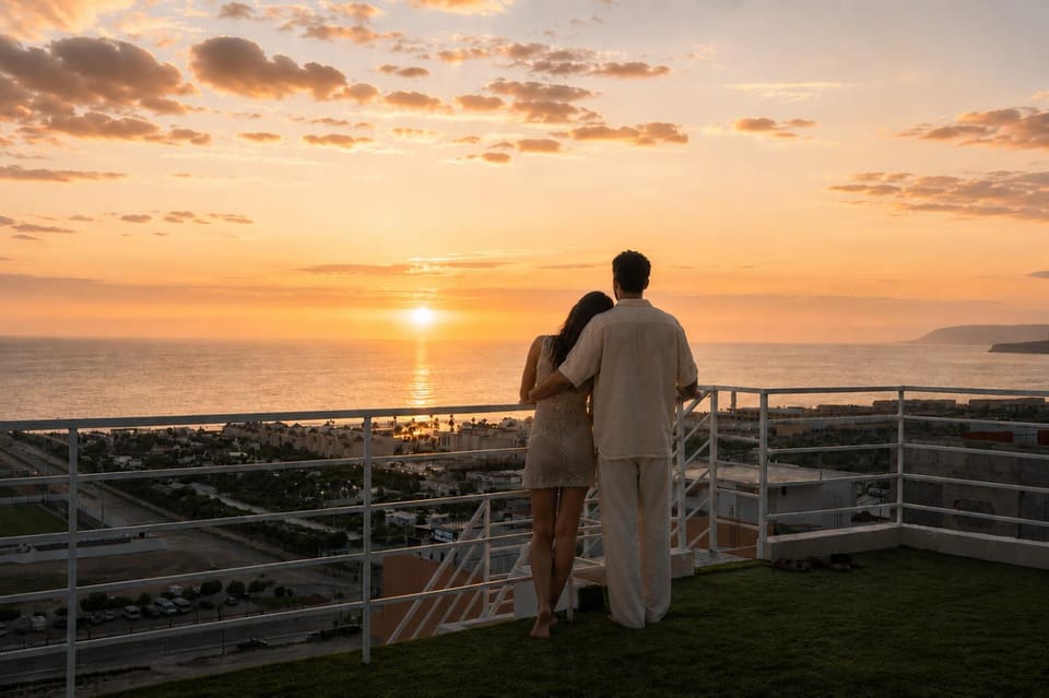 Nearby landmark, People, Natural landscape, Guests, Sea view, Sunset, group of guests