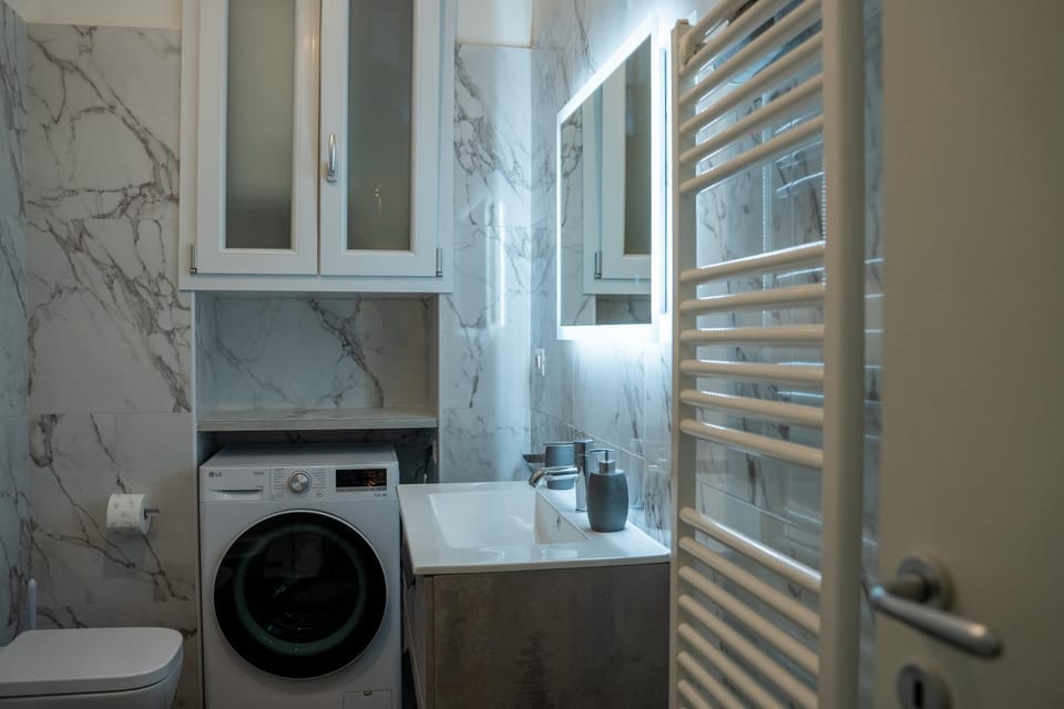 Bathroom, washing machine, washing machine