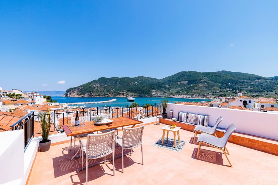 Property building, Patio, View (from property/room), Balcony/Terrace, Mountain view, Sea view