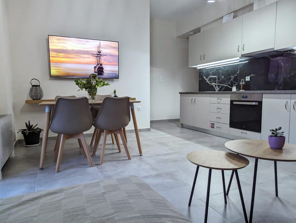 Living room, kitchen